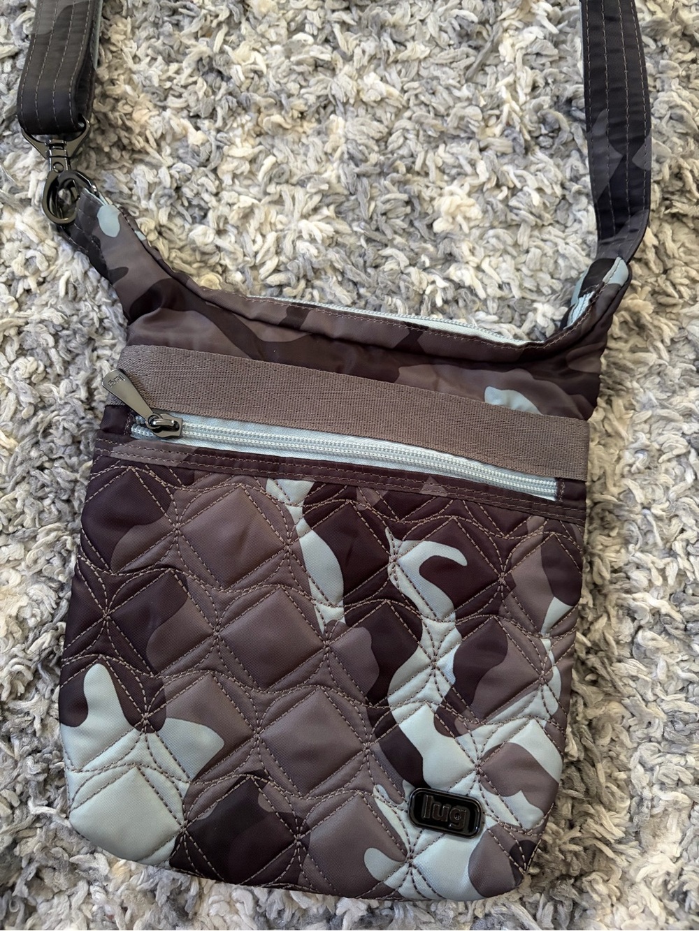 Lug Skipper Crossbody Camo Quilted Crossbody Purse